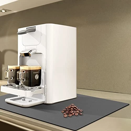 Coffee Mat For Pot Espresso Machine, Large Coffee Maker Mat For Countertops, Coffee Bar Accessories Under Appliance Mats, Golener Coffee Bar Mat, Thick Countertop Protector 25"x17"(Grey) 3 Coffee Mat For Pot Espresso Machine, Large Coffee Maker Mat For Countertops, Coffee Bar Accessories Under Appliance Mats, Golener Coffee Bar Mat, Thick Countertop Protector 25"x17"(Grey)