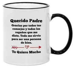 Regalos Para El Dia Del Padre. Taza De 11 Oz Para Papa. Gracias Por Tus Consejos Latino Dad Mug.