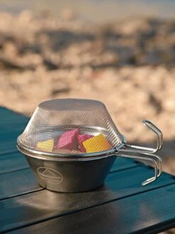 CAMPINGMOON 1pc Stainless Steel Camping Sierra Cup 310ml With 1pc Colander S-220/S-213 -KitchenAid Shop 41S45nXEPJL