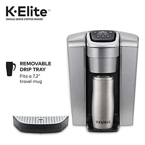 Keurig® C K-Elite Maker, Single Serve K-Cup Pod Brewer, With Iced Coffee Capability, Brushed Silver Plus Extra Filter Included, 75oz 5 Keurig® C K-Elite Maker, Single Serve K-Cup Pod Brewer, With Iced Coffee Capability, Brushed Silver Plus Extra Filter Included, 75oz - Image 3