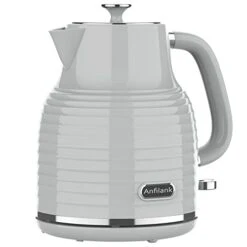 1.7L Cordless Electric Kettle, Plastic Tea Kettle With Water Window And LED Light, Auto Shut-off & Boil-Dry Protection, Removable Spout Filter And Soft-Touch Handle And Lid Grip, Grey