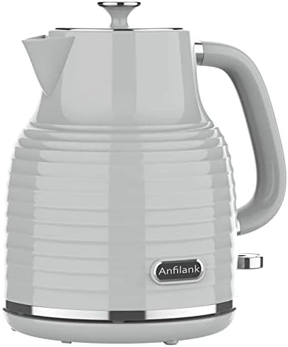 1.7L Cordless Electric Kettle, Plastic Tea Kettle With Water Window And LED Light, Auto Shut-off & Boil-Dry Protection, Removable Spout Filter And Soft-Touch Handle And Lid Grip, Grey 7 1.7L Cordless Electric Kettle, Plastic Tea Kettle With Water Window And LED Light, Auto Shut-off & Boil-Dry Protection, Removable Spout Filter And Soft-Touch Handle And Lid Grip, Grey - Image 5