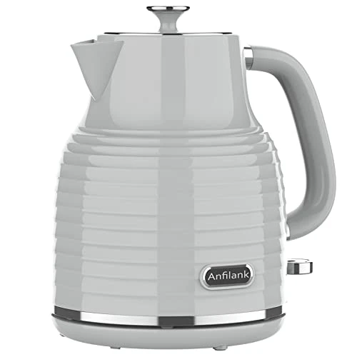1.7L Cordless Electric Kettle, Plastic Tea Kettle With Water Window And LED Light, Auto Shut-off & Boil-Dry Protection, Removable Spout Filter And Soft-Touch Handle And Lid Grip, Grey 3 1.7L Cordless Electric Kettle, Plastic Tea Kettle With Water Window And LED Light, Auto Shut-off & Boil-Dry Protection, Removable Spout Filter And Soft-Touch Handle And Lid Grip, Grey