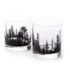 Black Lantern Whiskey Glasses – Cocktail Glasses And Glassware Sets, Old Fashioned Rocks Glass For Bourbon, Scotch, Whiskey, Forest Landscape Design, Set Of 2 Glasses -KitchenAid Shop 41SEPVw7uvL