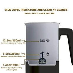 Detachable Milk Frother And Steamer - 5-in-1 Automatic Hot/Cold Foam And Hot Chocolate Maker,12.3oz Stainless Steel Electric Milk Steamer With Dishwasher Safe,120V,Black 9 Detachable Milk Frother And Steamer - 5-in-1 Automatic Hot/Cold Foam And Hot Chocolate Maker,12.3oz Stainless Steel Electric Milk Steamer With Dishwasher Safe,120V,Black -KitchenAid Shop 41SGM2KahCL