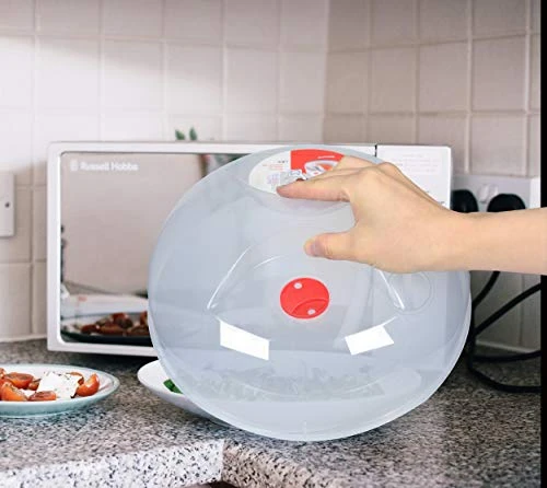 Ge Microwave Cover For Food Easy Grip Microwave Splatter Cover Guard Lid With Steam Vent And BPA Free & 11.5 Inch, Dishwasher Safe 4 Ge Microwave Cover For Food Easy Grip Microwave Splatter Cover Guard Lid With Steam Vent And BPA Free & 11.5 Inch, Dishwasher Safe - Image 2