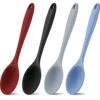 4 Pieces Large Silicone Mixing Spoon Heat Resistant Silicone Basting Spoon Utensil Spoon Non Stick Serving Spoon For Mixing, Baking, Serving (Red, Black, Blue, Gray) -KitchenAid Shop 41SN2wGKQ7L