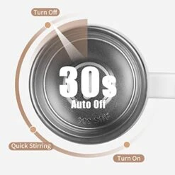 Self Stirring Mug With Lid, 380mL Automatic Mixing Stainless Steel Cup, Auto Magnetic Coffee Mug, Electric Stirring Cup For Coffee Milk Cocoa Hot Chocolate Tea -KitchenAid Shop 41SO2C5G6qL