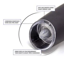 Gravity Electric Salt And Pepper Grinder, Automatic Operation Pepper And Salt Mill With Adjustable Ceramic Rotor Battery Powered Matte Salt And Pepper Grinder Mill Set With Blue LED Light Black,2 Pack 12 Gravity Electric Salt And Pepper Grinder, Automatic Operation Pepper And Salt Mill With Adjustable Ceramic Rotor Battery Powered Matte Salt And Pepper Grinder Mill Set With Blue LED Light Black,2 Pack -KitchenAid Shop 41SRECh6lfL