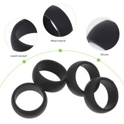 BESPORTBLE Mens Rings Mens Rings Women's Ring Breathable Mens Silicone Wedding Rings: Rubber Ring Bands For Men Black Engagement Band For Workout Sports Size8 4pcs Women Rings Mens Ring Mens Ring -KitchenAid Shop 41SU11aSLFL