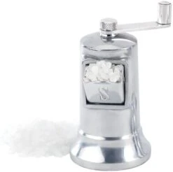 Adjustable Pepper Grinder Mill, Made In France, High-Carbon Steel Mechanism, 4.5-Inches, Silver -KitchenAid Shop 41SUpUn86lL. AC