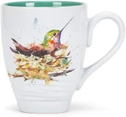 Dean Crouser Spring Cardinal Watercolor Yellow 16 Ounce Glossy Ceramic Stoneware Bird Mug With Easy Grip Handle -KitchenAid Shop 41SWJ7SwlHL. AC