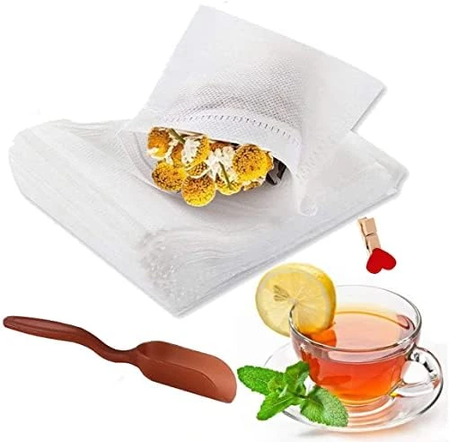 Tea Filter Bags With Free Tea Spoon, Safe & Natural Material, Disposable Tea Infuser For Loose Leaf Tea, Coffee, Spice, Herbs (300 PCS) 7 Tea Filter Bags With Free Tea Spoon, Safe & Natural Material, Disposable Tea Infuser For Loose Leaf Tea, Coffee, Spice, Herbs (300 PCS) - Image 5