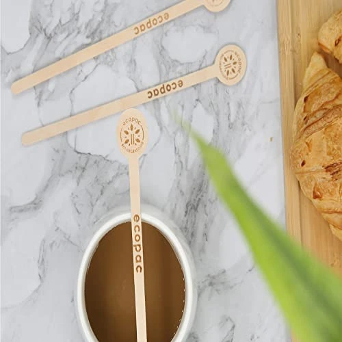 Wooden Coffee Stirrer Beverage Stirrers Environmentally Friendly, 7 Inch Round-End Birchwood Wooden Stirring Sticks (100Pack) 5 Wooden Coffee Stirrer Beverage Stirrers Environmentally Friendly, 7 Inch Round-End Birchwood Wooden Stirring Sticks (100Pack) - Image 3