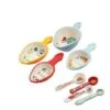 8 Piece Set - 4 Willow Measuring Scoops And 4 Winter Bouquet Measuring Spoons Ceramic Floral