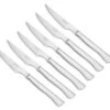 6 Piece Steak Knife Set 4 Inch. Pocket Knife Pack With Pearl Edge For Cutting And Fillet Meat. Monoblock Stainless Steel Blade And Handle. Series Mesa