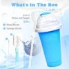 Frozen Magic Slushy Cup, Smoothie Cups With Lids And Straws, Slushie Maker Cup Is Cool Stuff Things, Fasting Cooling Make Milkshake Smoothie Freeze Beer - TIKT0K Trend Items Cool Gadgets-Blue -KitchenAid Shop 41SpEsPPduL