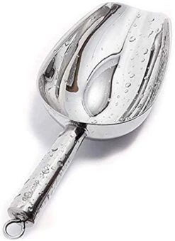 Stainless Steel Scoop For Ice, 9.6 Inch Metal Food Scoop Kitchen Bar Party Wedding Heavy Duty Dishwasher Safe - 8 Oz -KitchenAid Shop 41Stwt IcPL. AC
