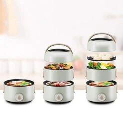 Steamer Electric Steamer Multifunctional Household Three-Layer Small Electric Steamer Steaming Artifact Steam Automatic Power-Off (Color : B) -KitchenAid Shop 41T0MyOVyvL