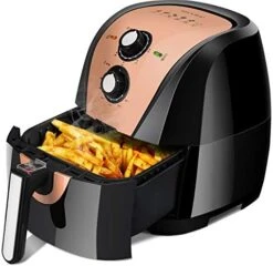 Secura Air Fryer XL 5.3 Quart 1700-Watt Electric Hot Air Fryers Oven Oil Free Nonstick Cooker W/Recipes For Frying, Roasting, Grilling, Baking (Silver) -KitchenAid Shop 41T2esaoy5L. AC