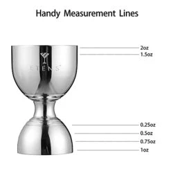 Jigger For Bartending | Bar Cocktail Measuring Jigger 2 Oz 1 Oz | Shot Measure Jigger With Measurements Inside | Double Chaser Bell Jiggers | Drink Measure Alcohol | Bartender Tools -KitchenAid Shop 41T8BDCpxJL