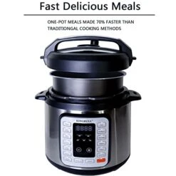 8 Quart 12-in-1 SS Electric Pressure Cooker, Multi-Use Slow Cooker, Rice Cooker, Steamer, Sauté, Yogurt Maker, Warmer &Delay Start,LED Screen& Manual,Silver -KitchenAid Shop 41TEwqfoxpL