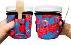 Ice Cream Cooler Sleeve - Neoprene Ice Cream Pint Holder With Handle And Pocket - Tear Resistant Cooler & Container - Machine Washable & Leak Proof Cup Cover For Yogurt & Frozen Desserts -KitchenAid Shop 41TIjL5RTdL. AC