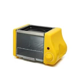 MBJ Bread Maker Multifunction Mini Electric Roast Oven Grill Fried Eggs Omelette Frying Pan Breakfast Machine Bread Maker Toaster (Color : Yellow)