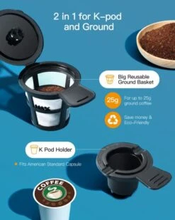 Iced Coffee Maker, Hot And Cold Coffee Maker Single Serve For K Cup And Ground, With Descaling Reminder And Self Cleaning, Iced Coffee Machine For Home, Office And RV 14 Iced Coffee Maker, Hot And Cold Coffee Maker Single Serve For K Cup And Ground, With Descaling Reminder And Self Cleaning, Iced Coffee Machine For Home, Office And RV -KitchenAid Shop 41TNBDvlobL