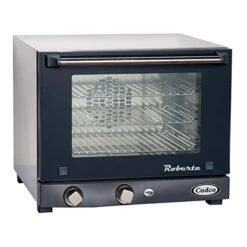 OV-003 Compact Quarter Size Convection Oven With Manual Controls, 120-Volt/1450-Watt, Stainless/Black