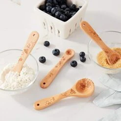 Laser Etched Beechwood Measuring Spoons | Set Of 4 | Honey Bee Design | Natural Wooden Measuring Spoons Set | Cute & Functional Kitchen Tools -KitchenAid Shop 41TQvoTx7eL