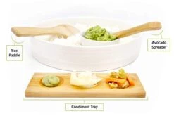 Sushi And Maki Making Kit - With Sushi Rolling Mat, Bamboo Maki Mold And Japanese Sauce Tray. Plus Chopsticks And Spreader Paddles. The Set For Sushi Lovers. -KitchenAid Shop 41TVlZ7zd9L