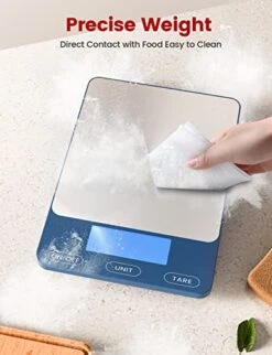 Food Scale -33lb Digital Kitchen Scale For Food Ounces Grams Rechargeable 304 Stainless Steel,Batteries And Type-C Charging | Perfect For Meal Prep, Cooking, And Baking, Blue 14 Food Scale -33lb Digital Kitchen Scale For Food Ounces Grams Rechargeable 304 Stainless Steel,Batteries And Type-C Charging | Perfect For Meal Prep, Cooking, And Baking, Blue -KitchenAid Shop 41TW6JujBwL