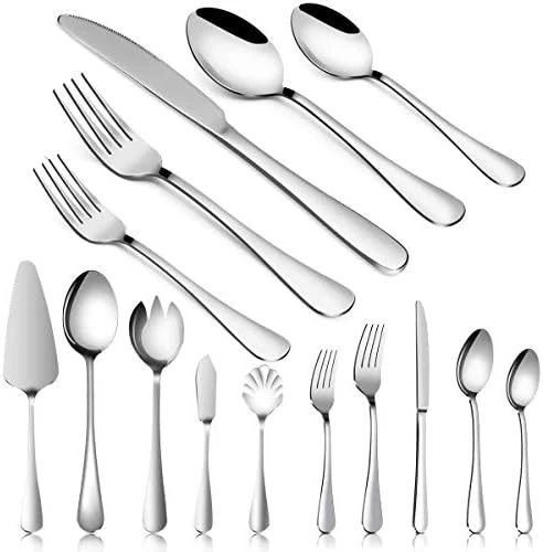 Ilverware Set,MASSUGAR 20-Piece Silverware Flatware Cutlery Set, Stainless Steel Utensils Service For 4, Include Knife/Fork/Spoon, Mirror Polished (Silver) 10 Ilverware Set,MASSUGAR 20-Piece Silverware Flatware Cutlery Set, Stainless Steel Utensils Service For 4, Include Knife/Fork/Spoon, Mirror Polished (Silver) - Image 8
