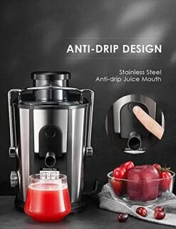 Centrifugal Juicer Easy Clean, Juicer Machines For Fruits &Vegetables, 3inch Wide Mouth Feed Chute, 304 Stainless Steel Filter, BPA Free, Brush Included -KitchenAid Shop 41TZOF3mIHL