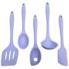 Premium Silicone Kitchen Tool And Utensil Set, 5 Piece, Pastel Blue