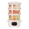 Electric Food Steamer, 3-Tiered Vegetable Steamer Stackable Baskets With Timer And Heat Preservation, BPA-Free, 1000W Fast Steaming Ideal For Vegetable Rice And Fish, 12.6×12.6×19.7'' -KitchenAid Shop 41TgQIkCkVL