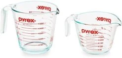 Pyrex 3 Piece Glass Measuring Cup Set, Includes 1-Cup, 2-Cup, And 4-Cup Tempered Glass Liquid Measuring Cups, Dishwasher, Freezer, Microwave, And Preheated Oven Safe, Essential Kitchen Tools -KitchenAid Shop 41Tgvrr279L. AC