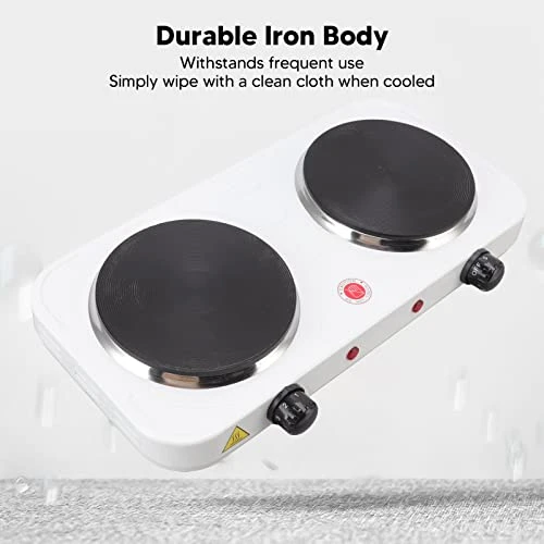 Double Hot Plate Stove, 2000W Overheat Protection US Plug 110V Small Electric Stove For Kitchen For Dormitory 5 Double Hot Plate Stove, 2000W Overheat Protection US Plug 110V Small Electric Stove For Kitchen For Dormitory - Image 3