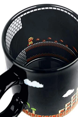 NINTENDO Super Mario Collectibles | Super Mario 8-Bit Boss Black Ceramic Coffee Mug 6 NINTENDO Super Mario Collectibles | Super Mario 8-Bit Boss Black Ceramic Coffee Mug - Image 4