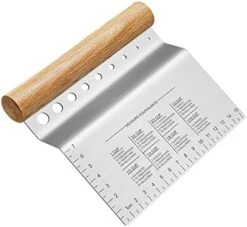 ® Dough Bench Scraper/Cutter/Chopper Stainless Steel Blade With Herb Stripper,Multipurpose Kitchen Pastry Tool With Scale Ruler - Leaf Remover - 1 Pack -KitchenAid Shop 41TwuvRkHNL. AC