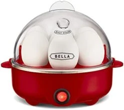 Bella Rapid Electric Egg Cooker And Poacher With Auto Shut Off For Omelet, Soft, Medium And Hard Boiled Eggs - 7 Egg Capacity Tray, Single Stack, White -KitchenAid Shop 41UBx8J3uS. AC