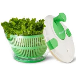 Large Salad Spinner 5.28 Qt, Lettuce Dryer With Drain, Bowl, Colander And No BPA, Vegetable Dryer, Fruit Washer