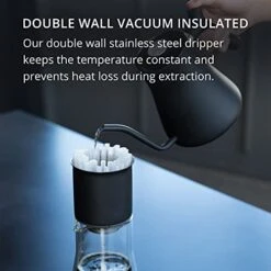 Stagg [XF] Pour-Over Coffee Maker Set - Kit Includes Stagg [XF] Pour-Over Dripper, Stagg Double Wall Glass Carafe, And 30 Paper Filters -KitchenAid Shop 41UMlEAXjbS