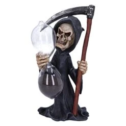 NEMESIS NOW Out Of Time 20.5cm Cartoon Grim Reaper Sand Timer, Black