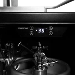 Full Size Dual Tap Built-In Black Stainless Steel Kegerator -KitchenAid Shop 41US7FZowkL