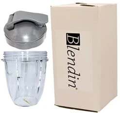 Blendin 18oz Short Cup And Flip Top To-Go Lid, Compatible With Nutribullet 600W, 900W, NB-101B, NB-101S, NB-201, NBR-0601, NBR-1201, NB9-1301, 900 Pro Series Blenders -KitchenAid Shop 41UTMoxyKwL