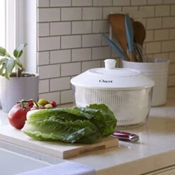 Italian Made Fresca Salad Spinner And Serving Bowl, BPA-Free,White -KitchenAid Shop 41UYQrfNxqL