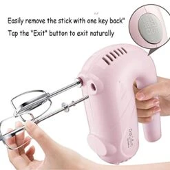 Handheld Electric Mixer,Electric Whisk Household Electric Small Whipped Egg And Cream Mixer For Food Beater, Egg, Cakes, Batters,Pink -KitchenAid Shop 41UcAbnfD4L