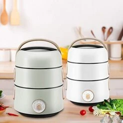 Steamer Electric Steamer Multifunctional Household Three-Layer Small Electric Steamer Steaming Artifact Steam Automatic Power-Off (Color : B) -KitchenAid Shop 41UeL4OYC7L